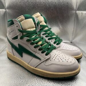 Size 10 Reves Paris Air Kiy 85 Hi Shamrock Green White Lace Up Sneakers